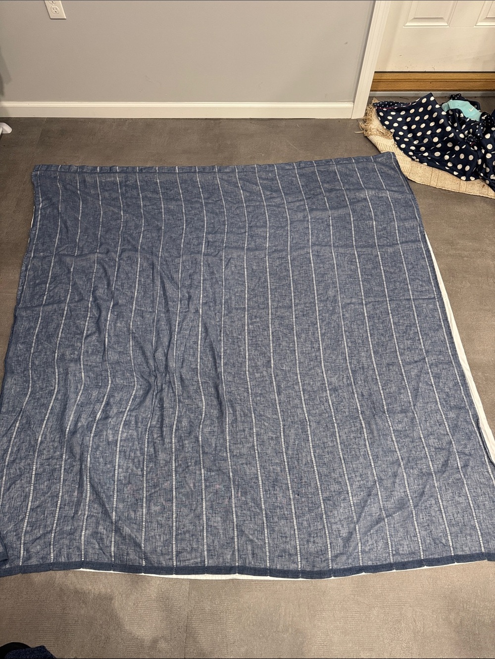 Ralph Lauren Black Label Blue Eyelet Lightweight Shower Curtain